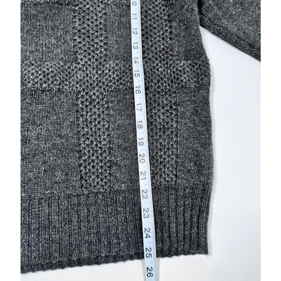 Joseph Abboud Mens Sweater Wool Blend Size SCharcoal Gray - Picture 2 of 5